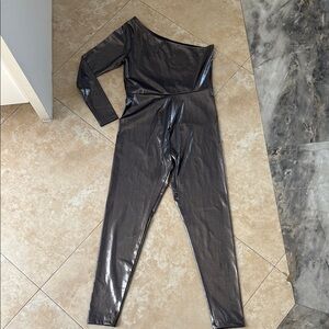 Victoria’s Secret Metallic Gray One-Shoulder Jumpsuit. Never worn size Medium